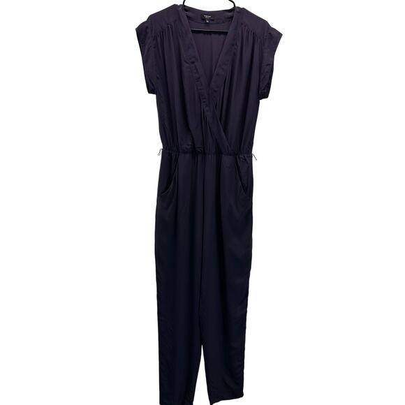 Aritzia Babaton Silk Jumpsuit Silk Large Suplice Neckline - Picture 2 of 14